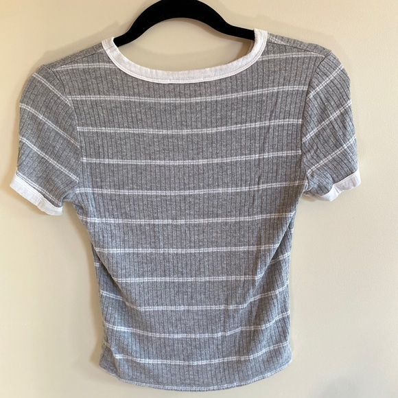 Striped Ribbed T-shirt - Picture 2 of 4